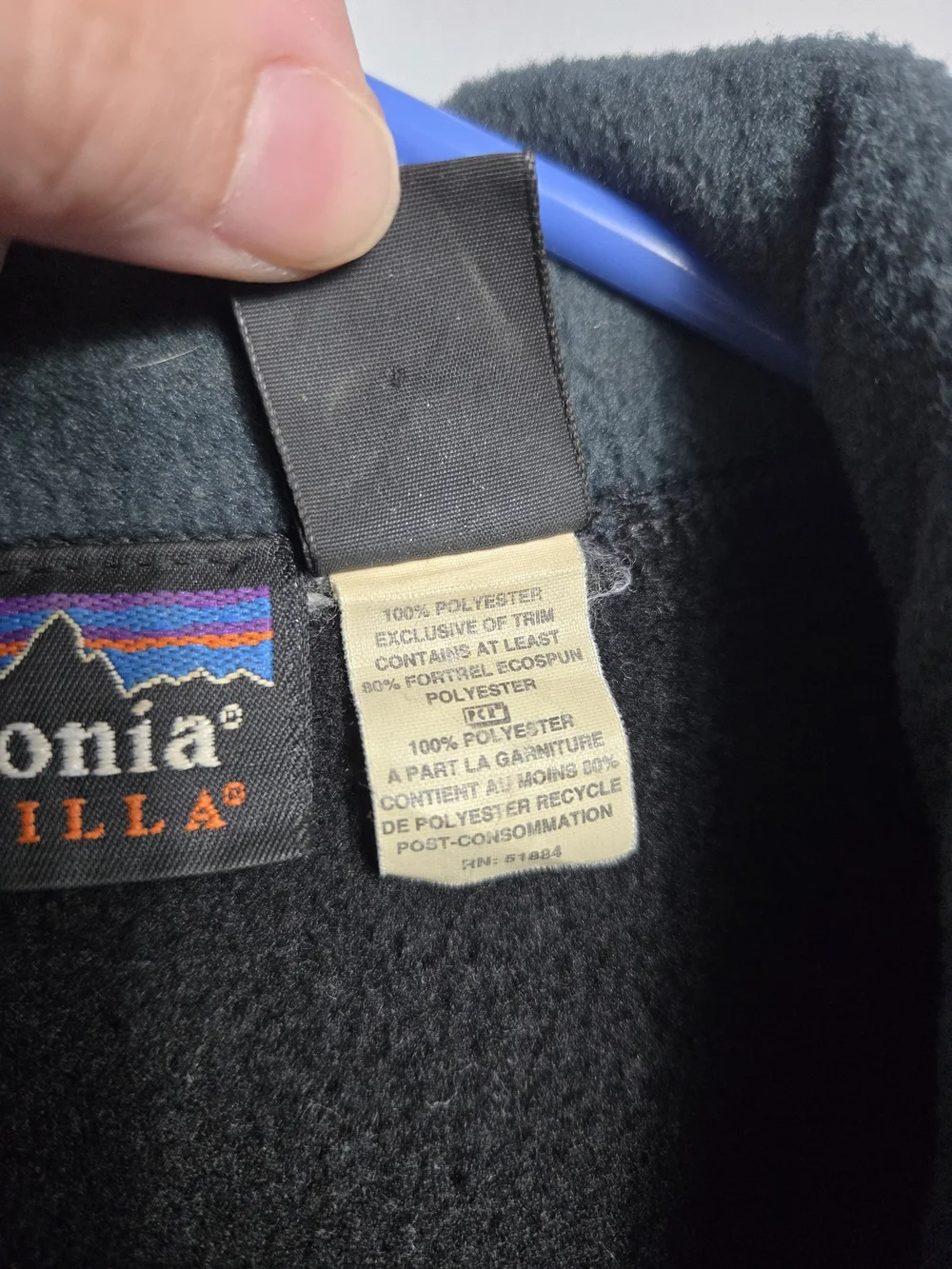 Patagonia Vintage Made in USA Black Synchilla Full Zip Fleece Vest Mens XL
